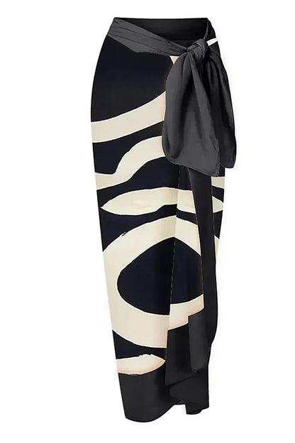 Traje de baño de una pieza con cintura alta y cuello halter con bloques de color