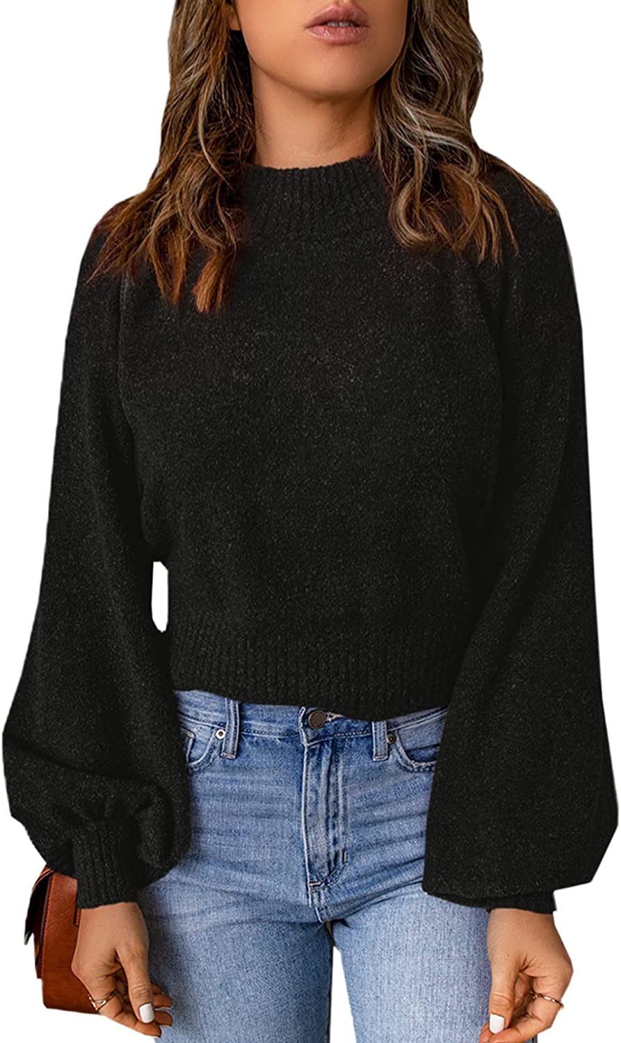 Women's Loose Knitted Jumper with Batwing Sleeves | Ideal for Autumn/Winter