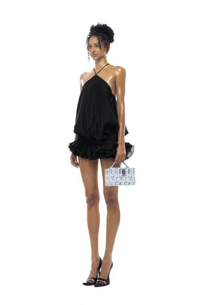 Vestido corto con cuello halter y espalda descubierta Coastal Kiss