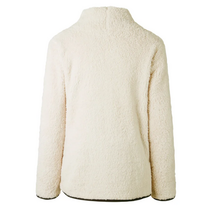 Jersey informal de cuello alto con cremallera para mujer | Ideal para otoño/invierno