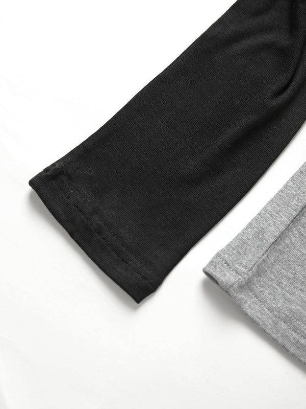 Raglan Contrast Color Slim Long Sleeve Tee