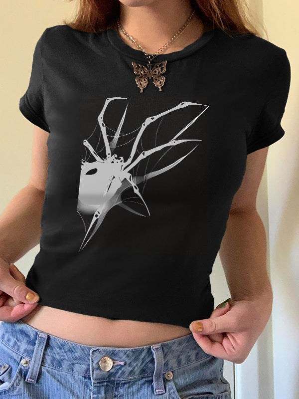 Vintage Spider Hand Printed Tee