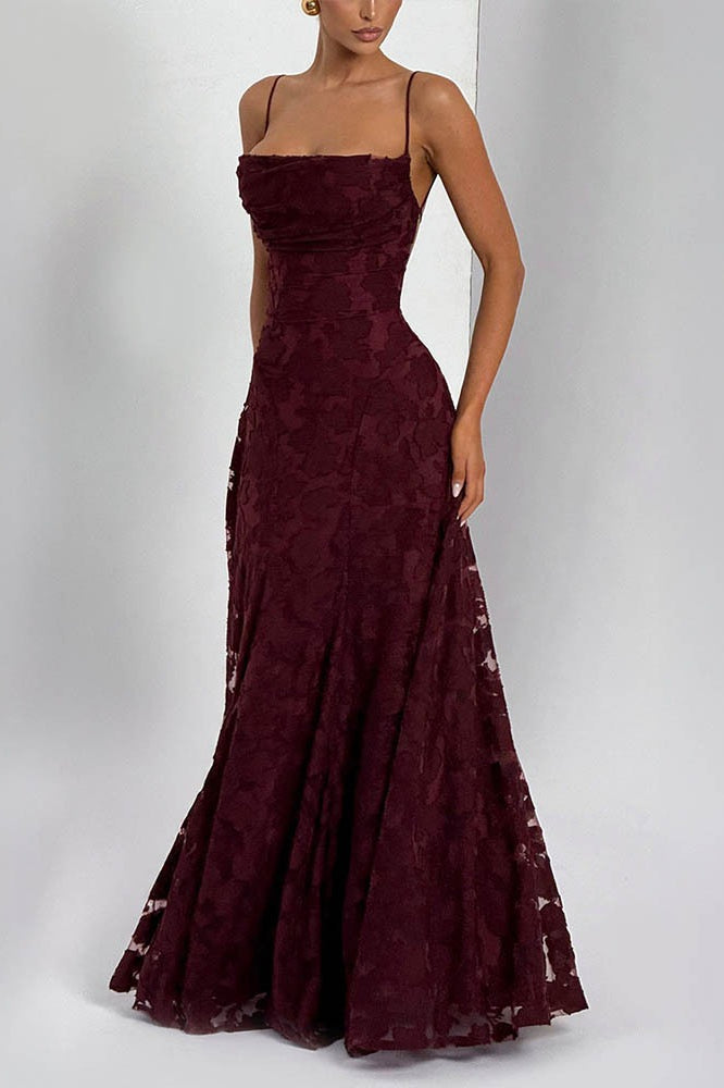 Sexy Backless Chiffon Maxi Dress