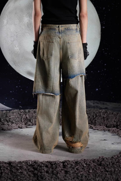 Punk Ripped Loose Fit Denim Jeans