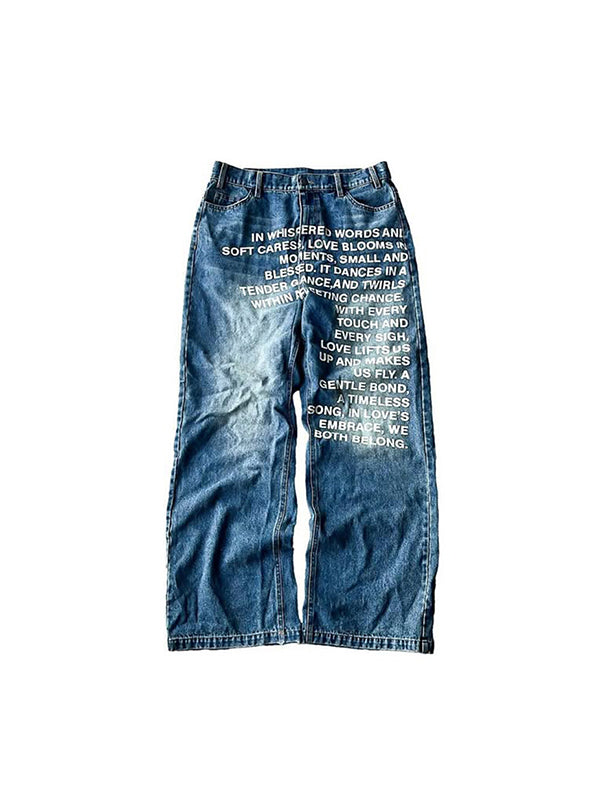 American Retro Hip Hop Boyfriend Jeans