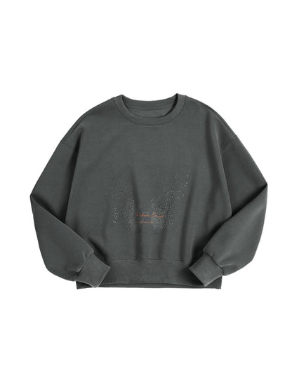 Butterfly Print Oversized Hoodie