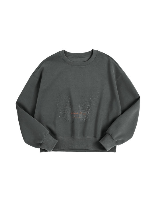 Butterfly Print Oversized Hoodie