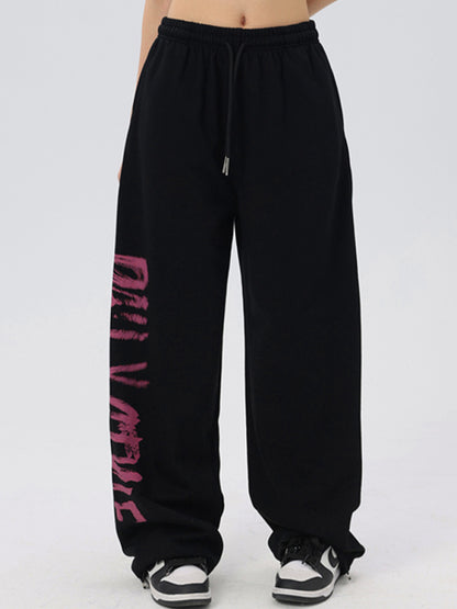 Street Lettering Printed Sweatpants