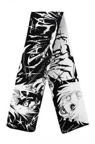 Anime Jacquard Reversible Dark Harajuku Warm Scarf