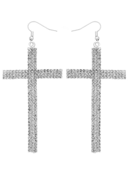 Gothic Exaggerated Full Diamond Earrings