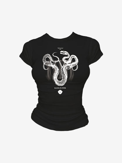 Snake Print Short Sleeve Tee