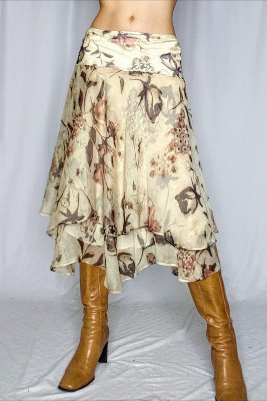 Loose Fit High Waist Mesh Skirt