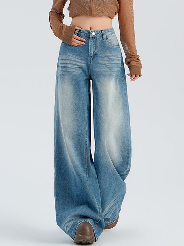 Loose Wide-Legged Straight Fit Boyfriend Jeans
