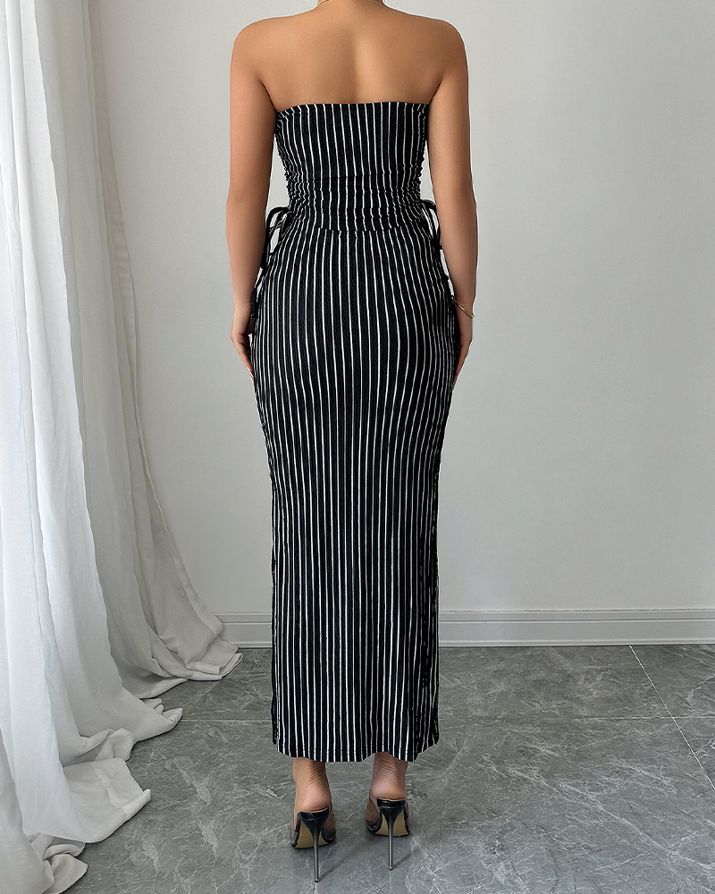 Elegant One-Shoulder Slim Dress Set