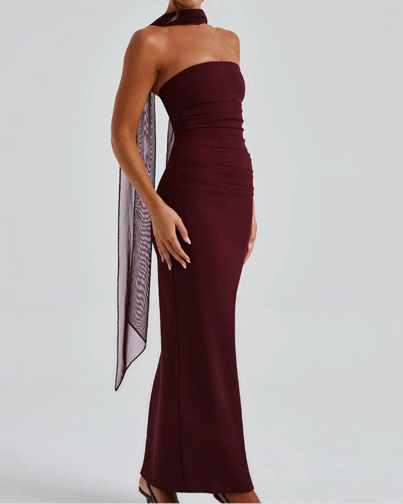 Slim Fit Tube Top Hip Dress