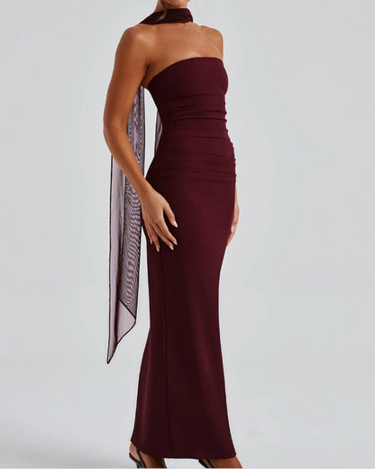 Slim Fit Tube Top Hip Dress