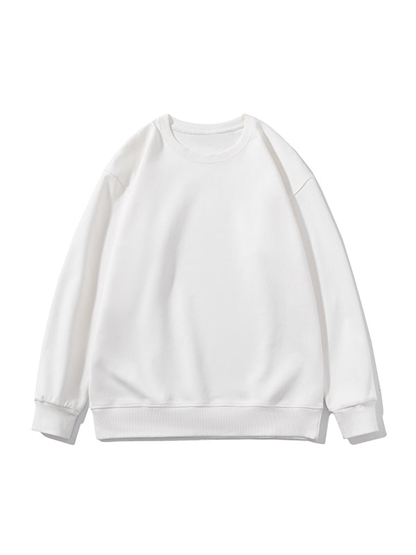 Men’s Solid Color Comfort Cotton Crew Neck Sweatshirt
