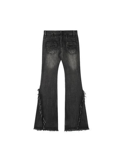 Washed Polished Flare Jeans