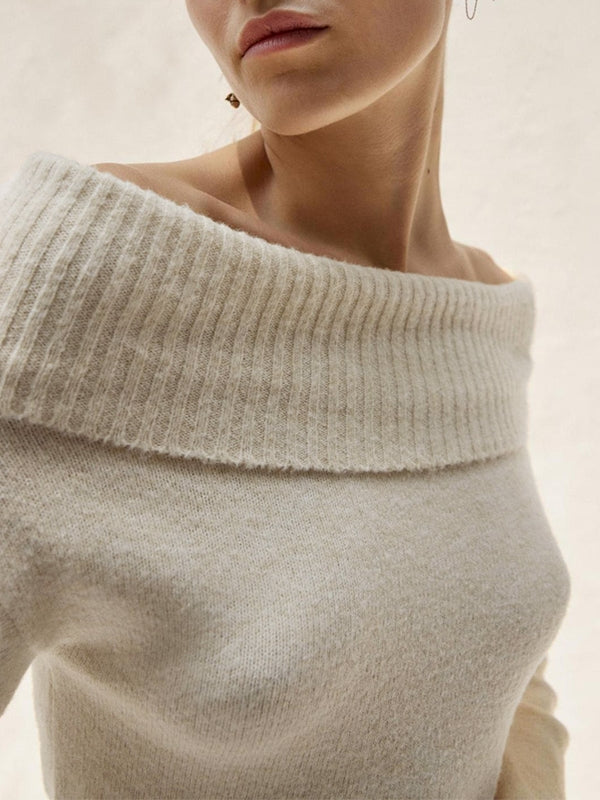 Solid Off Shoulder Sweater