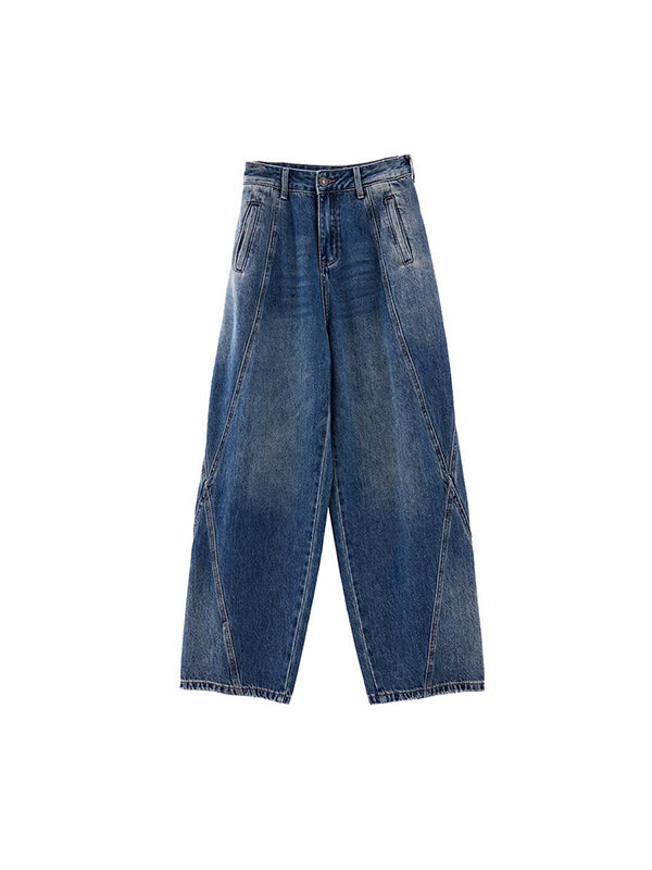 Scimitar Loose Design Boyfriend Jeans