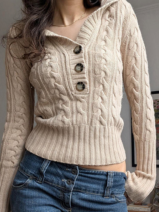 Retro Style Coarse Grain Sweaters