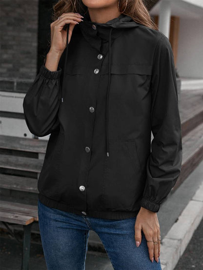 Chaqueta impermeable moderna y elegante con capucha para mujer | Ideal para actividades al aire libre