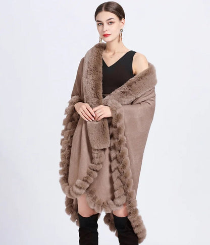 Oversize Long Knitted Cloak