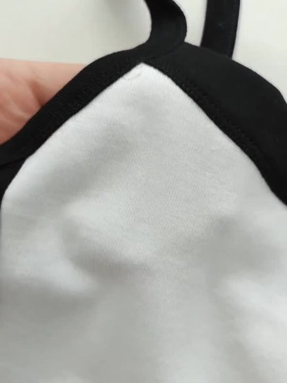 Contrast Trim Vintage Crop Cami Top