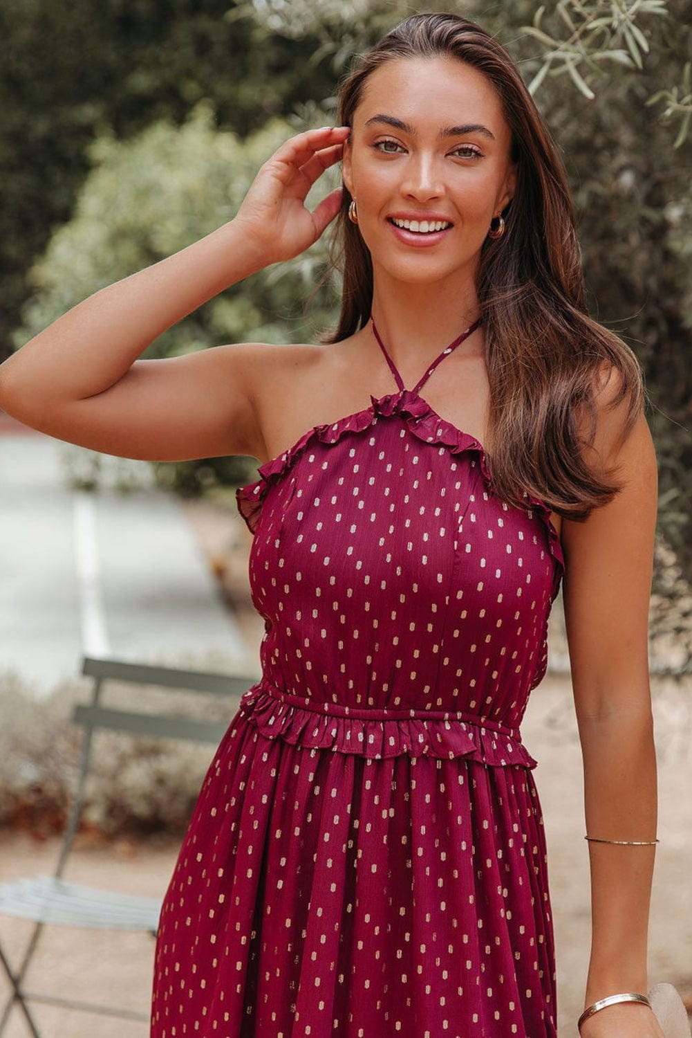 Elegant Polka Dot Maxi Dress | Ideal for Summer