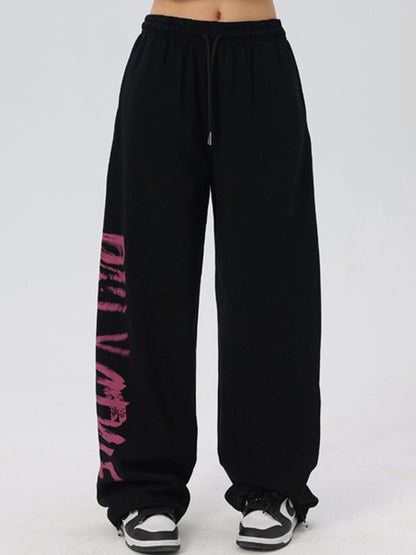Street Lettering Printed Sweatpants
