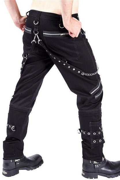 Gothic Punk Eyelet Harness Men's Cargo Pants