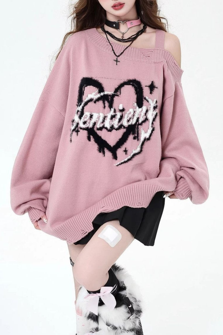 Off Shoulder Loose Knit Versatile Lazy Vibe Sweater