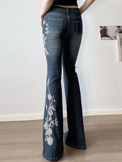 Vintage Gradient Niche Flare Jeans