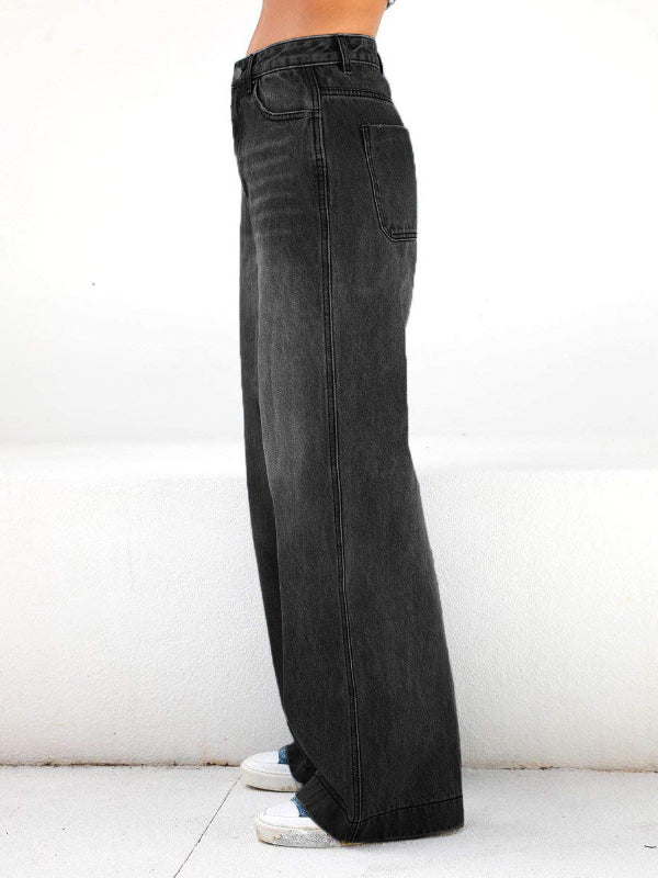 Washed Vintage Blue Versatile Boyfriend Jeans