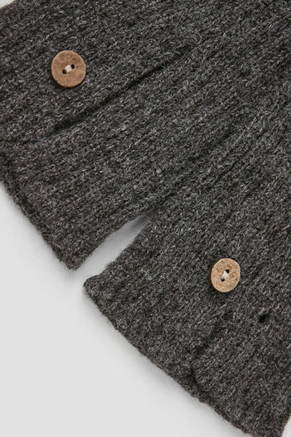 Button Knit Foldover Leg Warmers