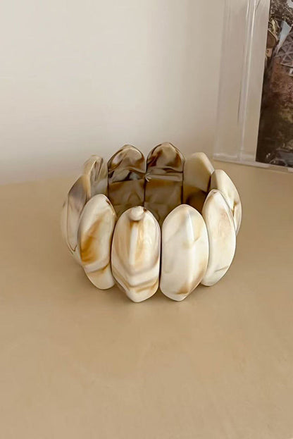 Fashionable Acrylic Oval Elastic Bracelet