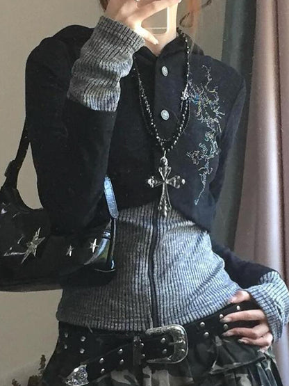Street Graphic Print Long Sleeves Knits