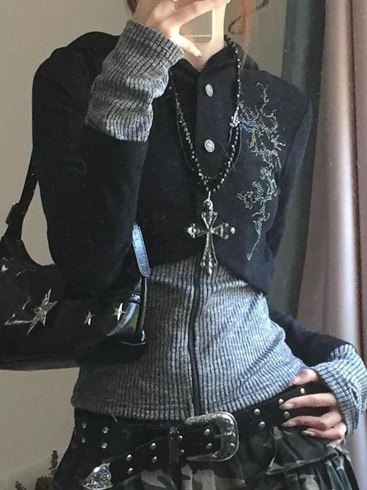 Street Graphic Print Long Sleeves Knits