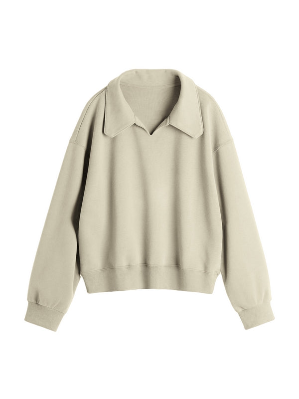 Letter Label Embellished V Neck Oversized Hoodie