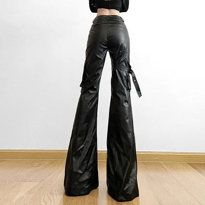 Cargo Waist Black Utility Pants