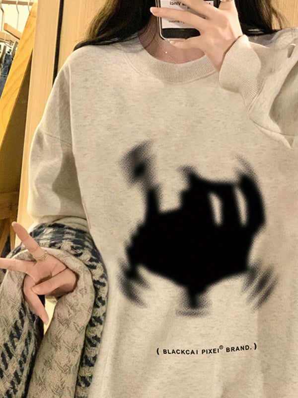 American Retro Kitten Round Neck Sweaters