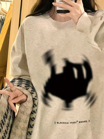 American Retro Kitten Round Neck Sweaters