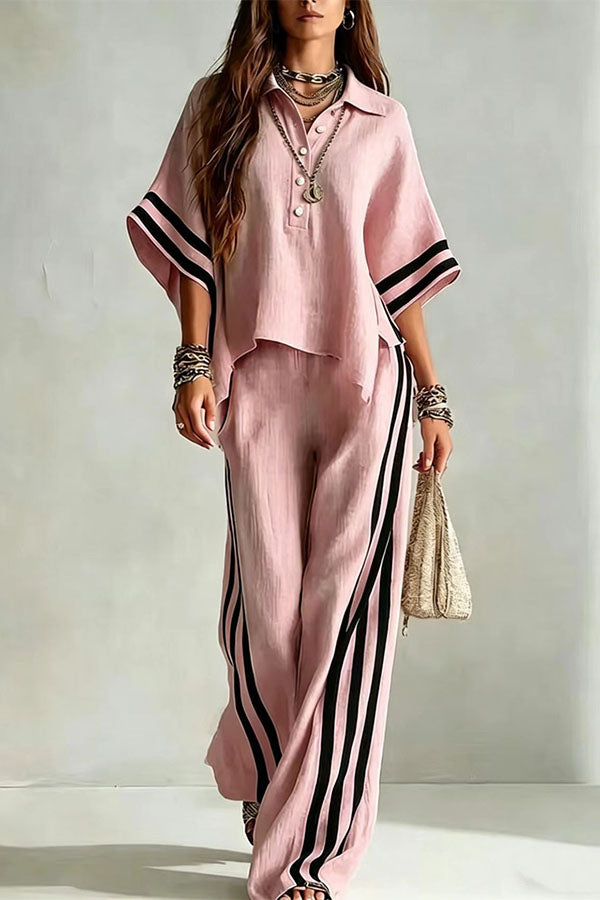 Striped Side-Panel Two-Piece Sets