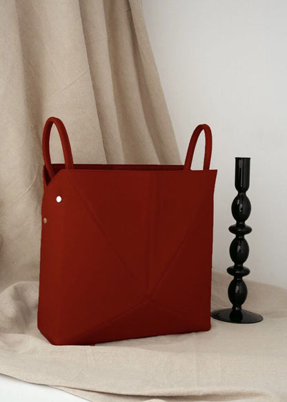 GeoCurve - Red Structured PU Shoulder Bag