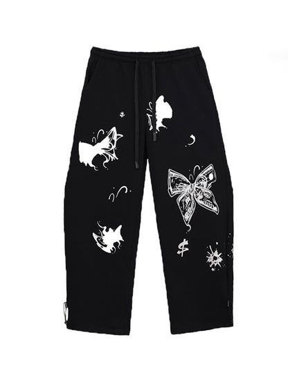 Butterfly Print Sweatpants