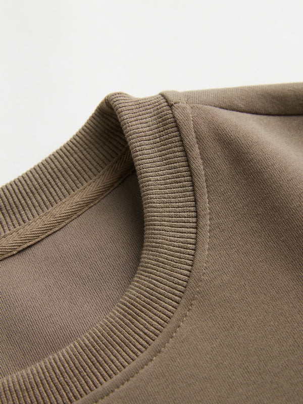 Solid Color Sleeve Embellished Oversized Hoodie