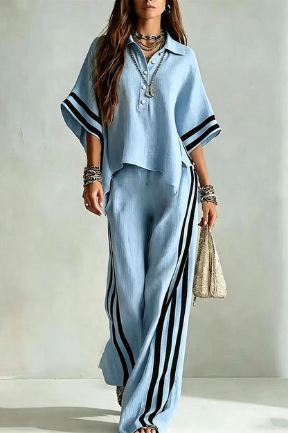 Striped Side-Panel Two-Piece Sets