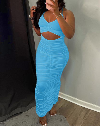 Sling Pleated Dress