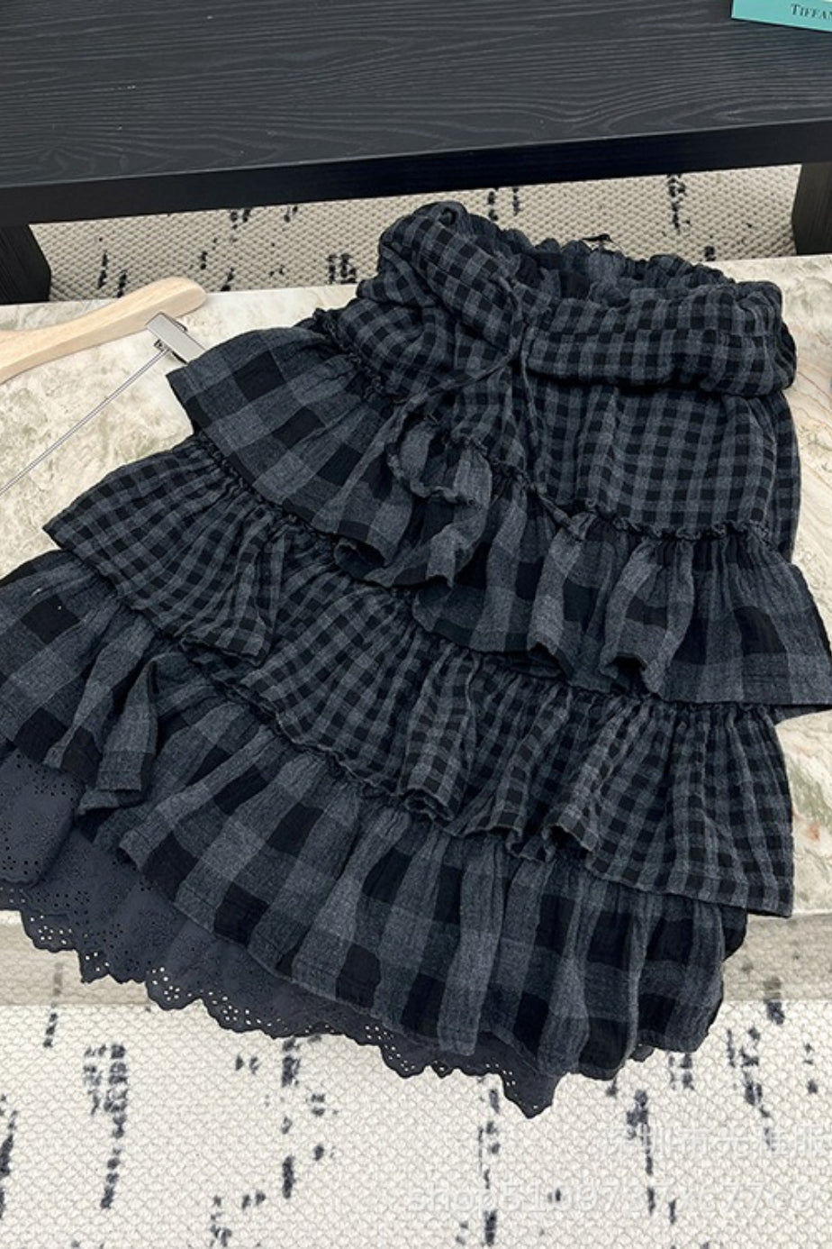 Subculture Fold-Over Waist Cake Skirt