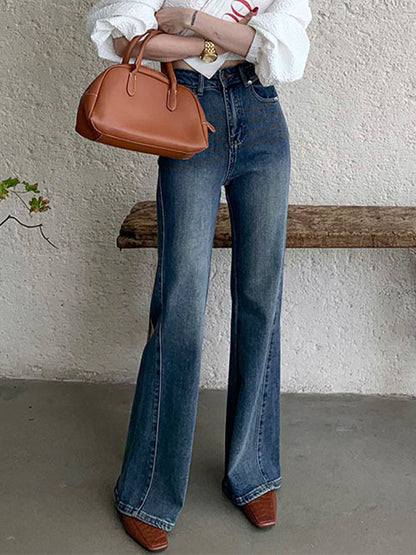 Vintage Blue High Rise Flare Jeans